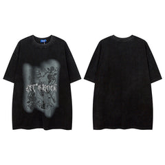 Men T Shirt Men's Dark Short-Sleeved T-shirt Spring and Summer New