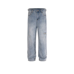 Men's Vintage Pants Straight Pants Men's and Women's Washed Jeans MIJKO