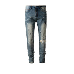 Men's Vintage Pants Men's and Women's Autumn and Winter Pants Washed Jeans MIJKO
