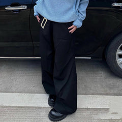 Men's Vintage Pants Men's Trousers Wide Tube High Street Wide Foot Pants Tide MIJKO