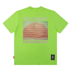 Men T Shirt Neckline Letter Print Casual Loose round Neck T-shirt Short Sleeve Men and Women