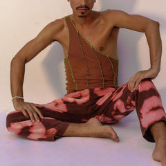 Rave Outfits Mens Vest Color Matching Irregular