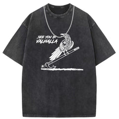 Men T Shirts Short Sleeve T-Shirt Men's Batik Washed Old Punk