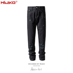 Mens Vintage Slim-Fit Straight Jeans MIJKO