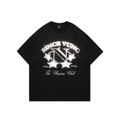 Mens T Shirts Summer Cotton Print