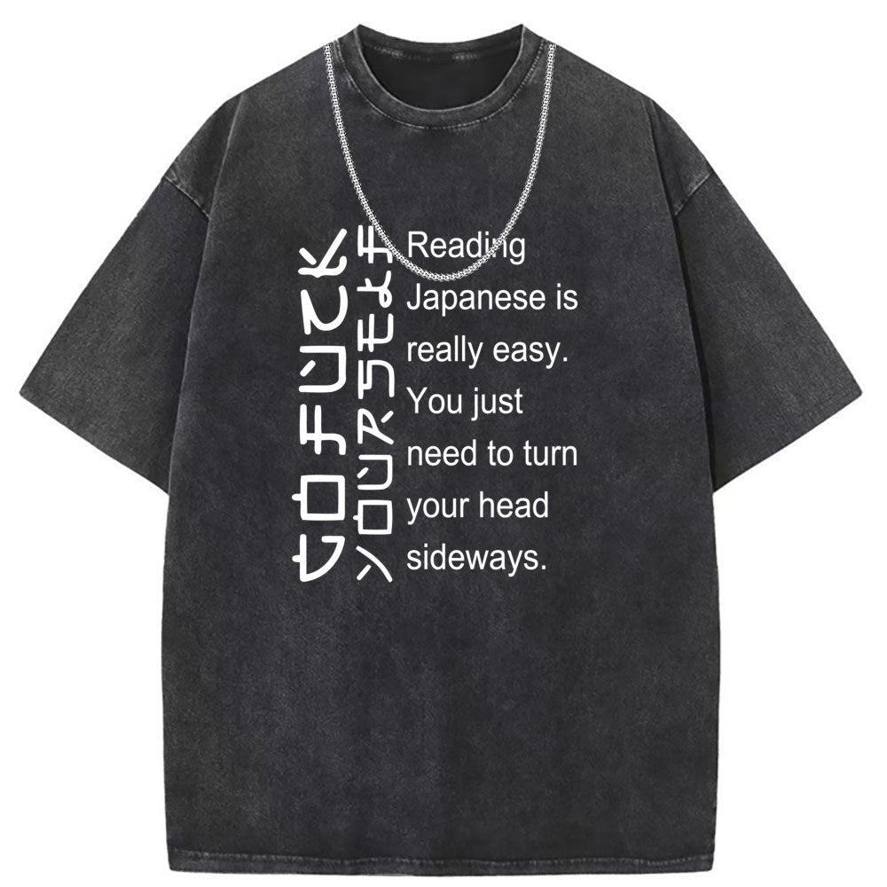 Men T Shirts Washed old punk cotton short sleeves