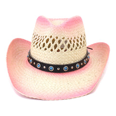 Chapeaux de cowboy en paille pour le printemps et l'été, chapeau de plage pour les voyages en plein air