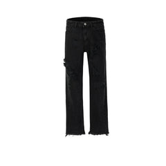 Men's Vintage Pants Men's Women's Urban Pussy Beard Ragged Design Trousers Jeans MIJKO