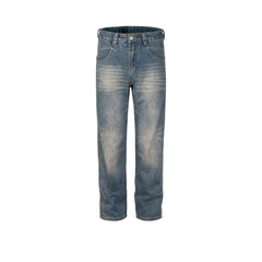 Men Vintage Pants Washing Water Old Rock Trousers Men's and Women's Denim MIJKO