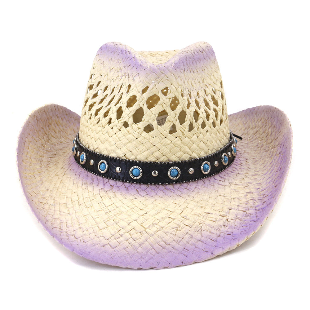 Chapeaux de cowboy en paille pour le printemps et l'été, chapeau de plage pour les voyages en plein air
