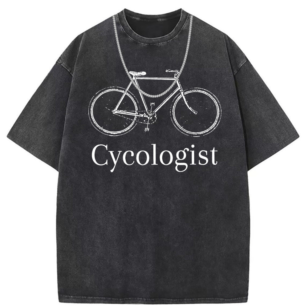 Men T Shirts Cotton printed short-sleeved T-shirt washed and old