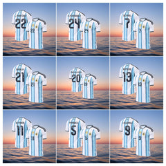 2627 United States, Canada and Mexico World Cup Argentina Home Players Edition Jersey No. 10 National Team Football Jersey Print Number