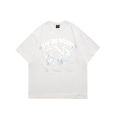 Mens T Shirts Summer Cotton Print