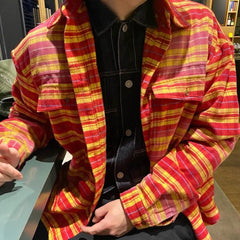 Mens Jacket Plaid Shirt Vintage Jacket MIJKO