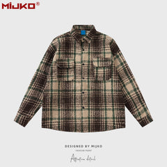 Mens Jacket  Plaid Jacket Unisex MIJKO