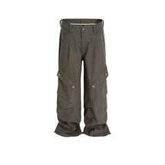 Men's Vintage Pants Men's Women's Spliced Pants Straight Casual Overalls MIJKO