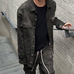 Mens Jacket Distress Denim Jacket MIJKO