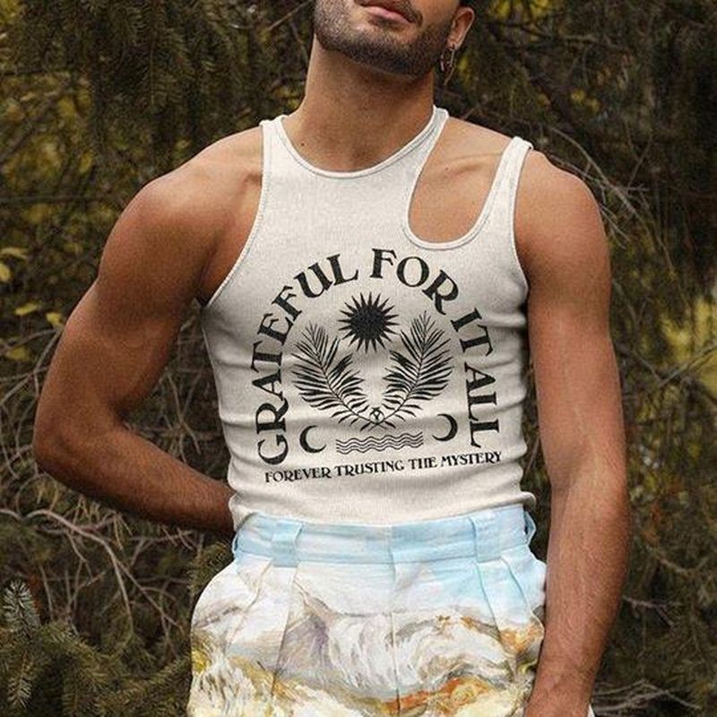 Rave Outfits Mens Vest Butterfly Print