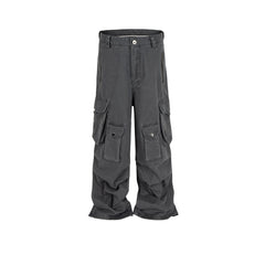 Men's Vintage Pants Men's Women's Vintage Washed Trousers Casual Pants MIJKO