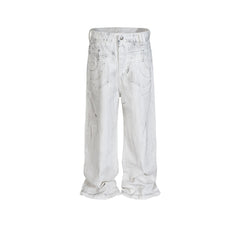 Men's Vintage Pants Wasteland Wind Straight Jeans Men's and Women's Trousers Casual MIJKO