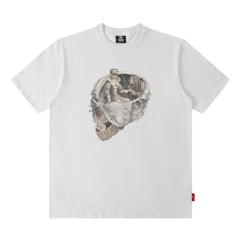 Men T Shirt Hiphop Street Printing Short-Sleeved T-shirt Men and Women Couple