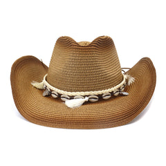 Chapeaux de cowboy en paille Printemps et été Hommes et femmes Protection solaire Chapeau de soleil