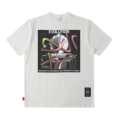 Men T Shirt Printed Fashion Brand Short Sleeve T-shirt Men's and Women's Hip Hop Loose Top