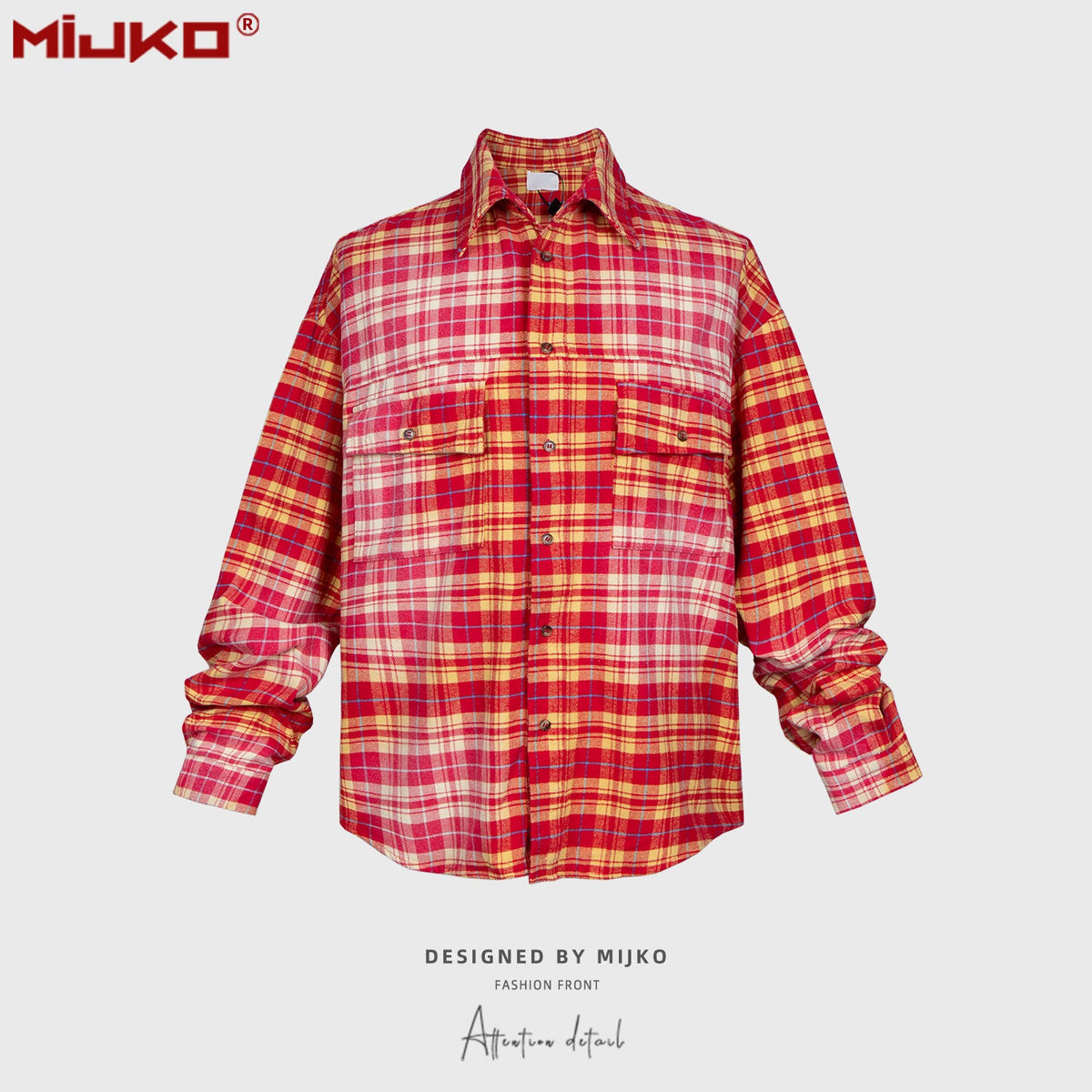 Mens Jacket Plaid Shirt Vintage Jacket MIJKO