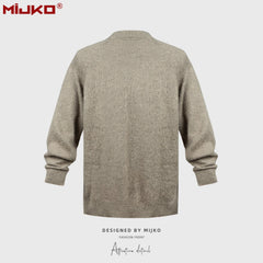 Mens Jacket Plush Knitted Sweater Unisex Jacket MIJKO