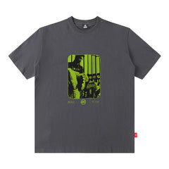 Men T Shirt Hip Hop Print Short Sleeve T-shirt Men and Women All-Matching Cotton