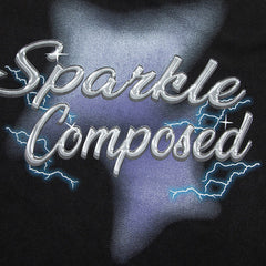 Men Long Sleeve T Shirt Lightning Letter Print Long Sleeve Loose