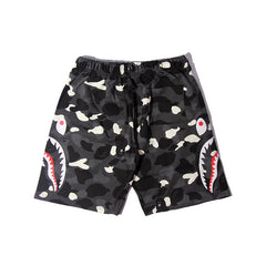 Ape head shorts camouflage luminous shark shorts boys and teenagers side-printed five-point pants straight beach pants