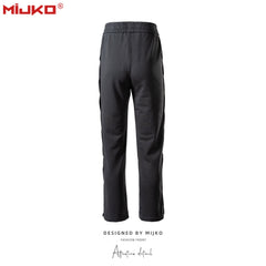 Mens Vintage Pants Breasted Sports Black Casual Pants MIJKO