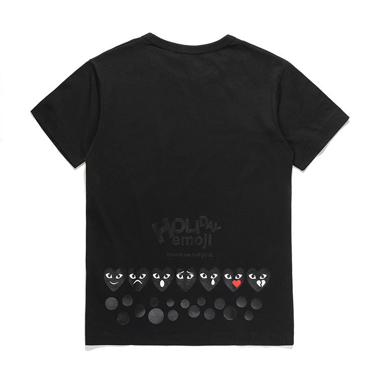 CDG Love Kawaku Short Sleeve Japanese Trendy Brand Campus Couple Short Sleeve T-Shirt