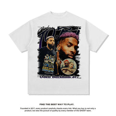 Nba T Shirt Printed Short-Sleeved T-shirt Washed Distressed Top Summer