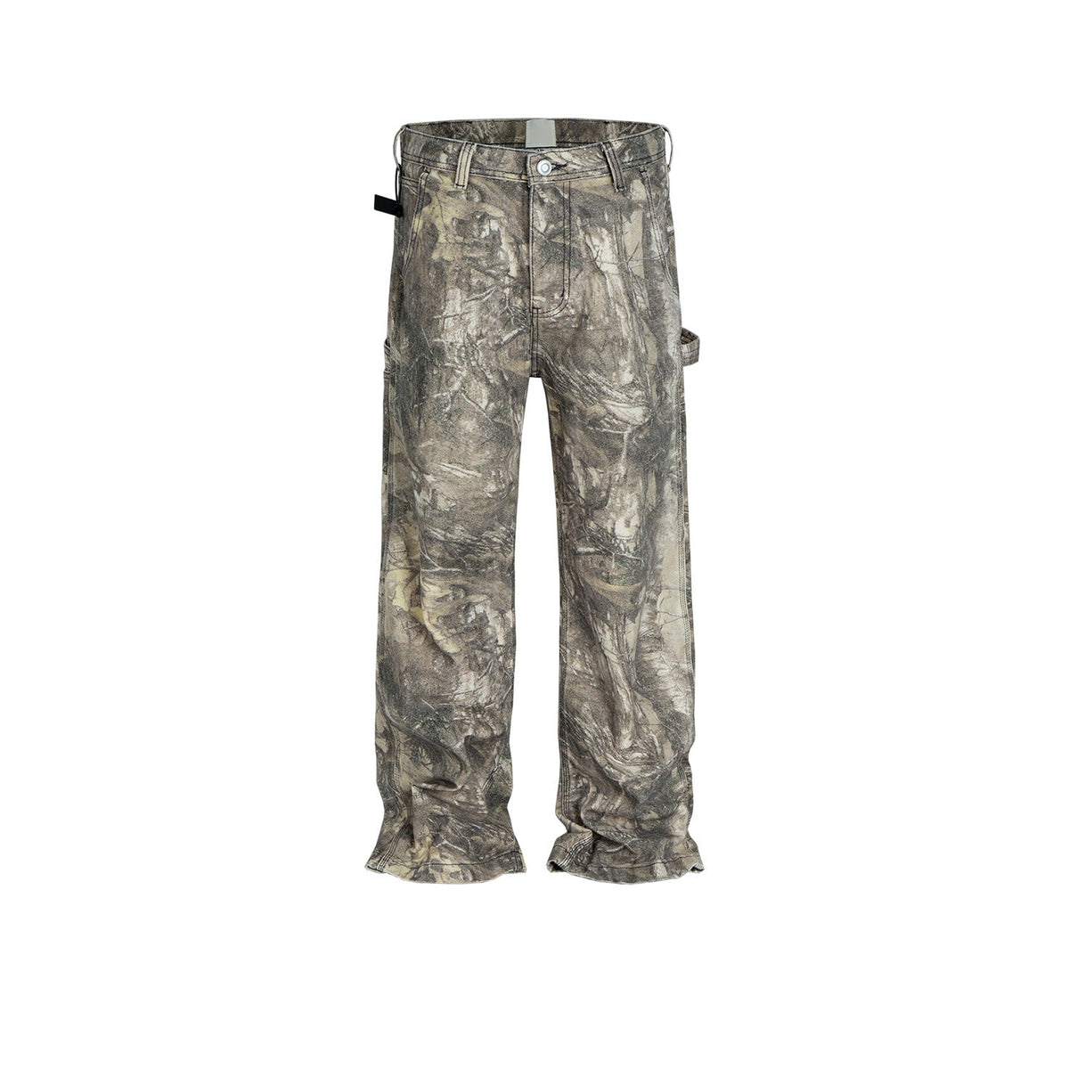 Men's Vintage Pants slim-fit trousers men's and women's straight camouflage old faded jeans MIJKO