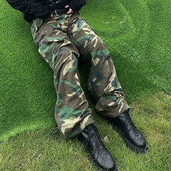 Mens Vintage Pants Men's Remaking Camouflage Overalls Casual Pants MIJKO