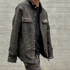 Mens Jacket Distress Denim Jacket MIJKO