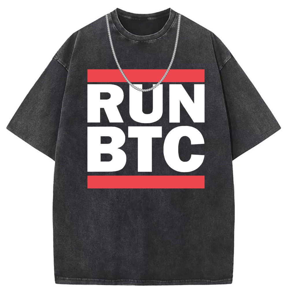 Men T Shirts Washed old punk short-sleeved T-shirt