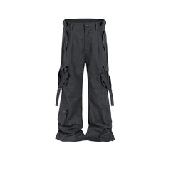 Men's Vintage Pants overalls men's and women's wide-footed casual trousers MIJKO
