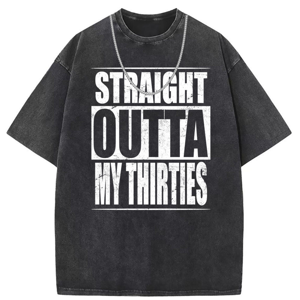 Men T Shirts Crew neck short sleeve T-shirt washed old American style