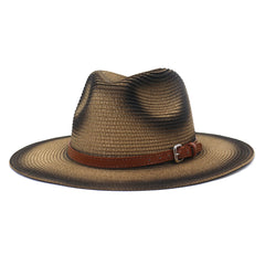 Chapeaux de cowboy en paille, chapeau de plage peint à la bombe, nouveau chapeau de paille d'extérieur
