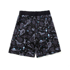 Ape Head Trend Brand Shark Head Luminous Shorts Male Teen Cotton Printed Five-Point Pants Straight Beach
