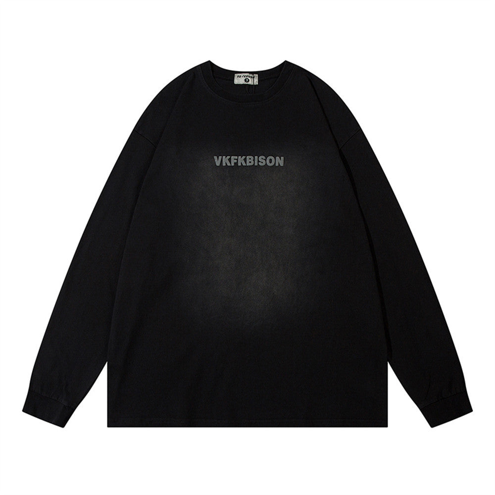 Men Long Sleeve T Shirt Personality Cotton T-shirt Loose