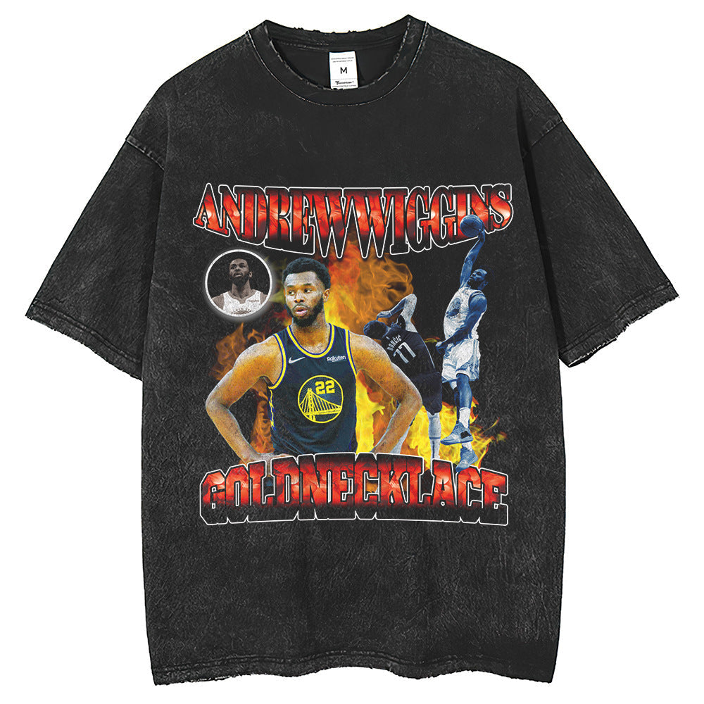 Mens T Shirts Printed Half Sleeve T-Shirt Vintage Short Sleeve