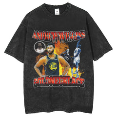 Mens T Shirts Printed Half Sleeve T-Shirt Vintage Short Sleeve