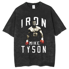 Men T Shirts Short Sleeve Washed Old Printed Loose Crew Neck Half Sleeve T-Shirt