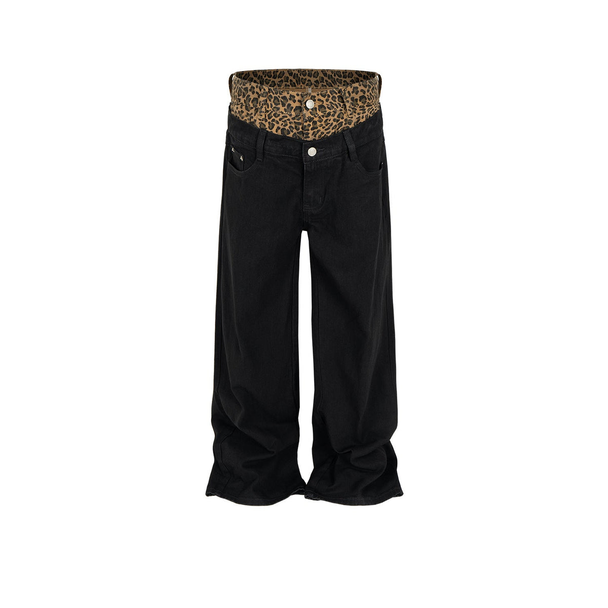 Men's Vintage Pants Splicing Straight Jeans Men's and Women's Trousers MIJKO