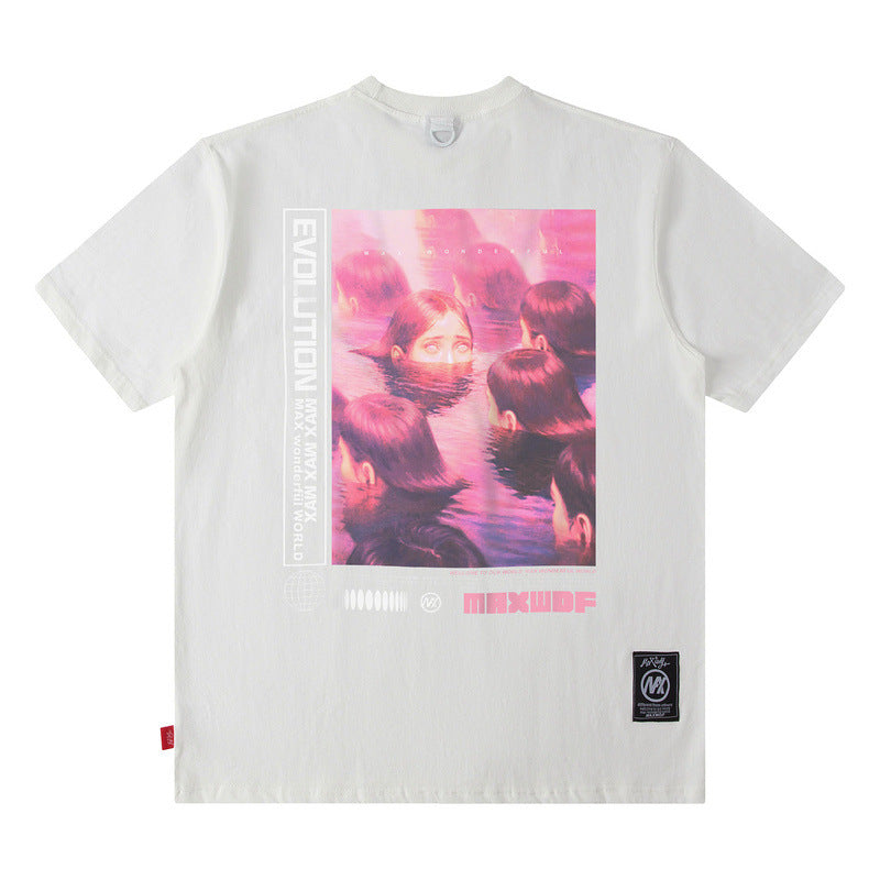 Men T Shirt T-shirt Short Sleeve Tee Men's Ins Fashion Brand Street Printing