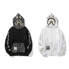 2026 bape empty mountain base limited edition, shark suit BGM sweater, zipper, casual